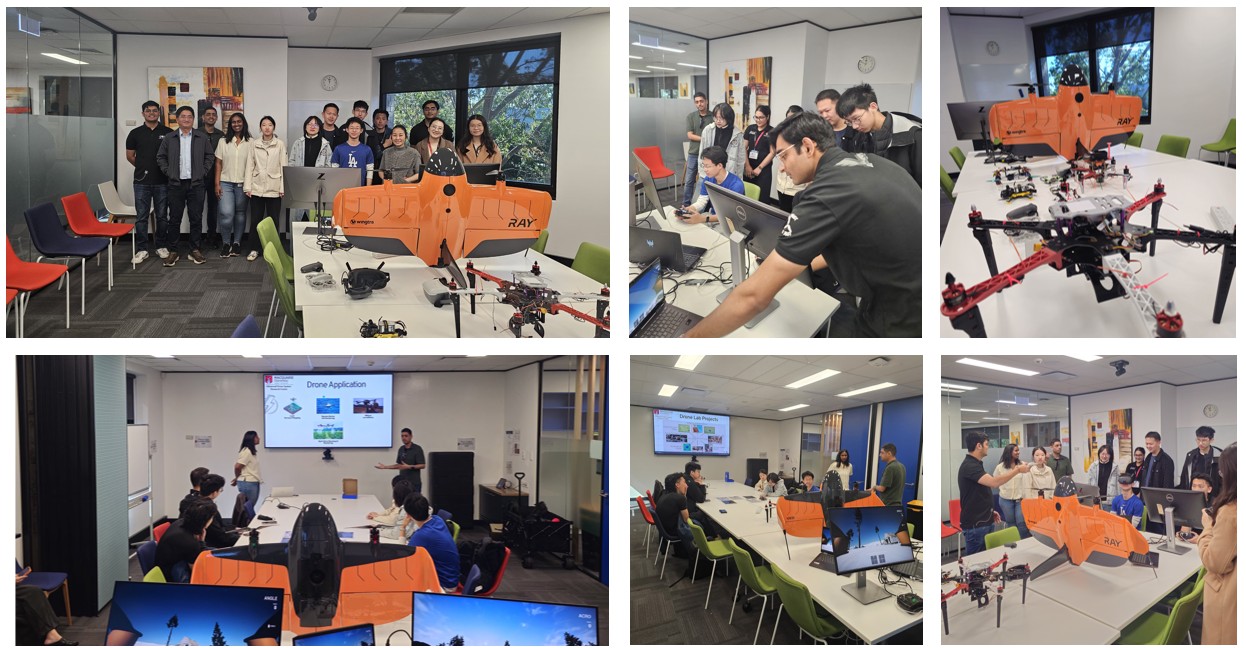 Nanjing student visiting the ADSRC Drone Center in 2026
